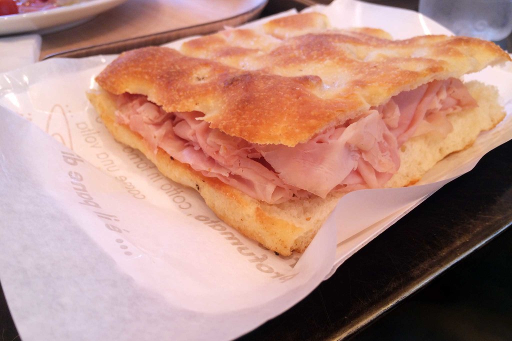 Princi - Milano , focaccia prosciutto