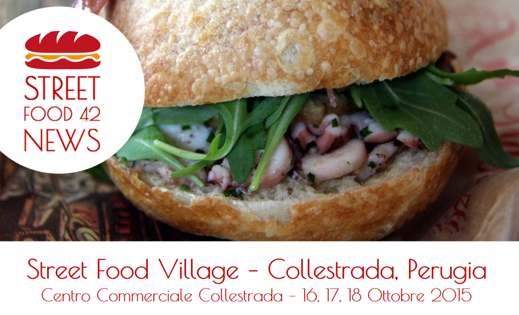 Street food village a Collestrada, Perugia - 16-17-18 Ottobre 2015 - panino puccia con polpo